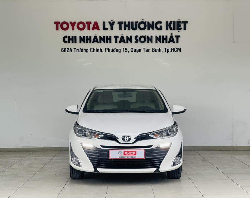 Toyota Tây Ninh, bán xe Vios 1.5G cũ, Số tự động, đời 2020 màu trắng, biển Sài Gòn